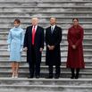 Donald Trump and Barack Obama stand on the steps of the U.S. Capitol during Trump's 2017 inauguration.